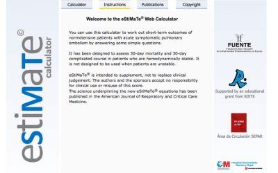 Estimate predice el riesgo de complicaciones en pacientes con EP