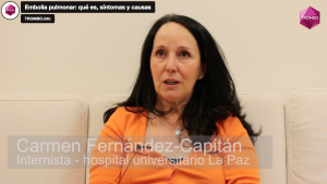 la Dra. Carmen Fernández Capitán explica los síntomas de la embolia pulmonar